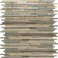 Long Strip Crystal Glass Electroplated Mosaic Tiles